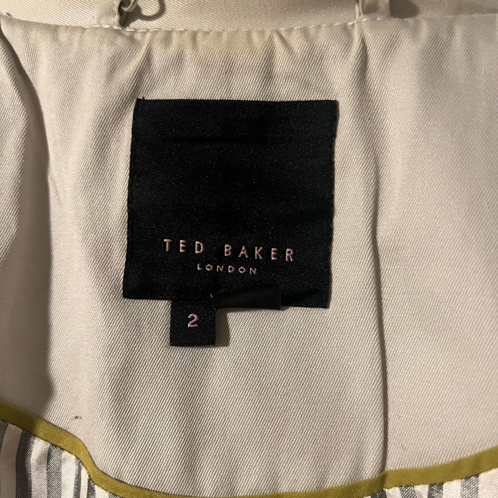 Ted Baker Jinan Light Beige Trench Coat size 2 (L) - Picture 5 of 8